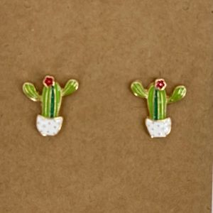 3/$25 Tiny cactus mini cute stud earrings